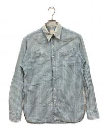RRL（ダブルアールエル）の古着「ストライプシャツ」｜ブルー