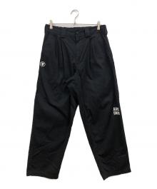 Aape BY A BATHING APE（エーエイプ バイ アベイシングエイプ）の古着「ロゴワークパンツ」｜ブラック