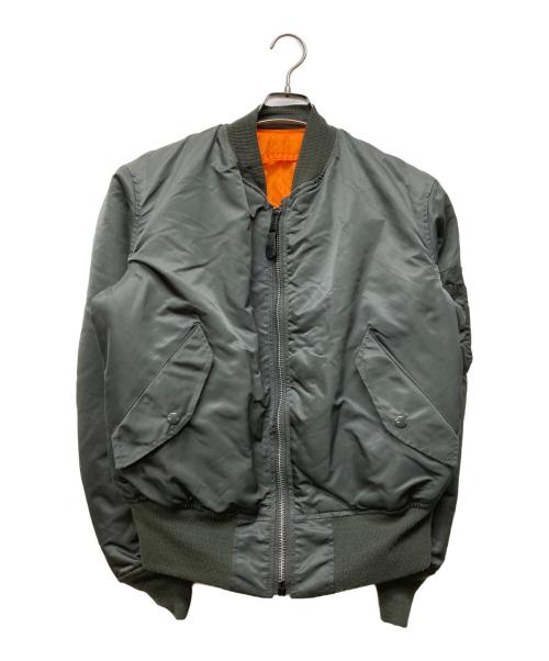ALPHA（アルファ）ALPHA (アルファ) MA-1フライトジャケット グレー サイズ:Mの古着・服飾アイテム