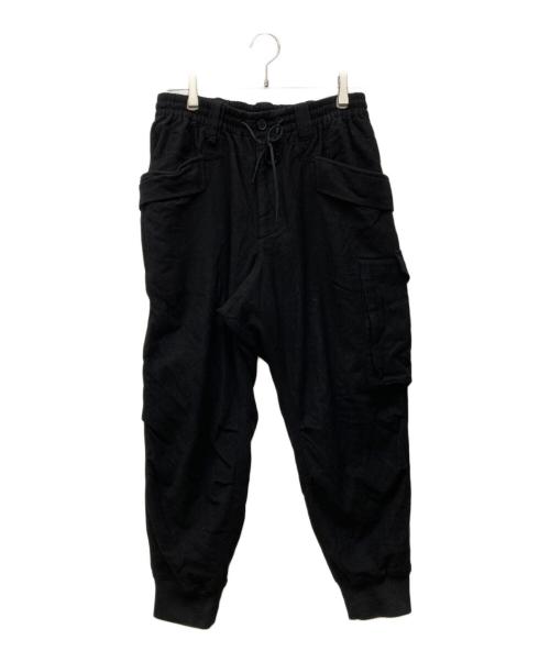 Y-3（ワイスリー）Y-3 (ワイスリー) ウール フランネル カーゴパンツ ブラック サイズ:SIZE Sの古着・服飾アイテム