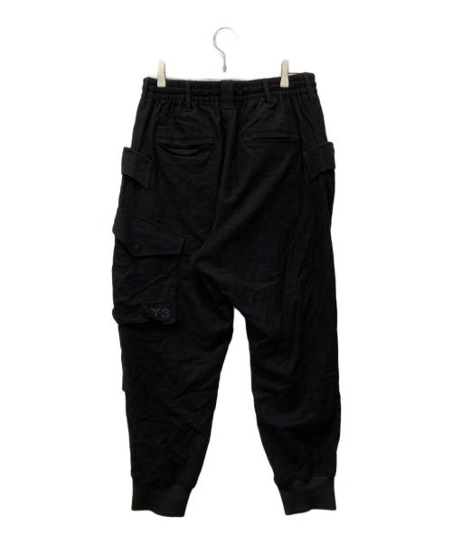 Y-3（ワイスリー）Y-3 (ワイスリー) ウール フランネル カーゴパンツ ブラック サイズ:SIZE Sの古着・服飾アイテム