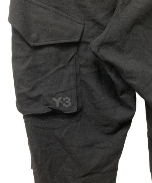 Y-3（ワイスリー）Y-3 (ワイスリー) ウール フランネル カーゴパンツ ブラック サイズ:SIZE Sの古着・服飾アイテム