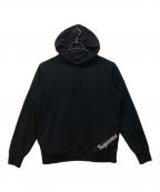 SUPREMEシュプリーム）の古着「CORNER LABEL HOODIE」｜ブラック