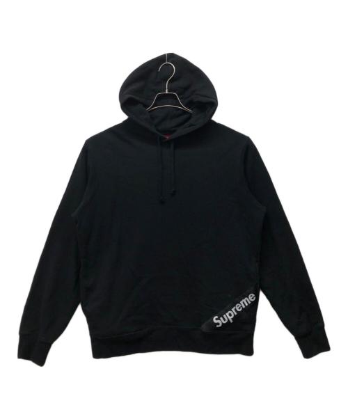 SUPREME（シュプリーム）Supreme (シュプリーム) CORNER LABEL HOODIE ブラック サイズ:Mの古着・服飾アイテム