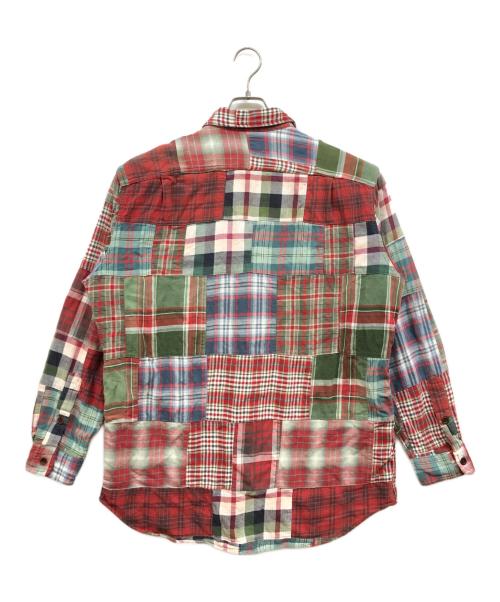 POLO RALPH LAUREN（ポロ・ラルフローレン）POLO RALPH LAUREN (ポロ・ラルフローレン) フランネルチェックパッチワークシャツ レッド サイズ:不明（実寸サイズをご確認ください）の古着・服飾アイテム