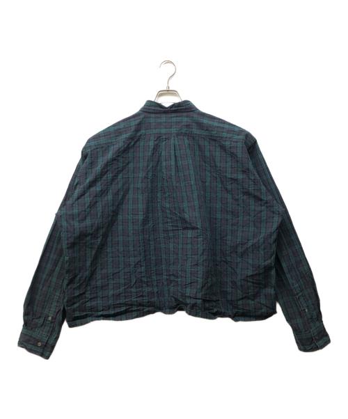 BEAMS SSZ（ビームス エスエスズィー）BEAMS SSZ (ビームス エスエスズィー) CUT CHECK SHIRT ネイビー サイズ:Lの古着・服飾アイテム