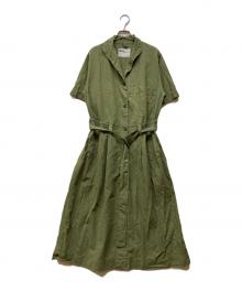 MHL（エムエイチエル）の古着「COTTON LINEN SHIRTING」｜グリーン