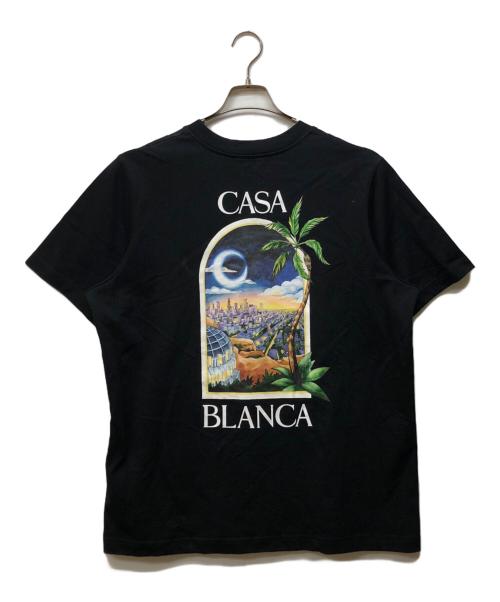 CASABLANCA（カサブランカ）CASABLANCA (カサブランカ) La Night Printed T-Shirt ブラック サイズ:Lの古着・服飾アイテム