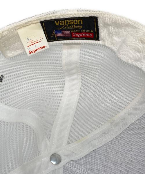 SUPREME（シュプリーム）Supreme (シュプリーム) VANSON (バンソン) MESH BACK 5-PANEL ホワイトの古着・服飾アイテム