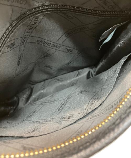 LONGCHAMP（ロンシャン）LONGCHAMP (ロンシャン) ルフローネクロスボディジップショルダーバッグ ブラックの古着・服飾アイテム