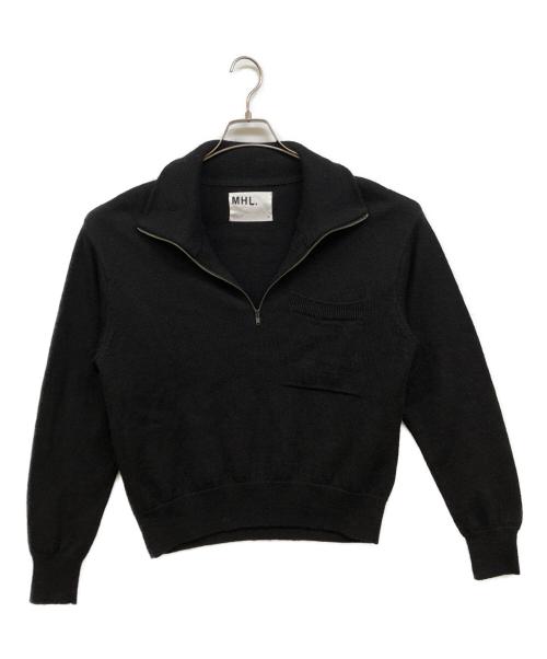 MHL（エムエイチエル）MHL (エムエイチエル) ハーフジップニット ブラック サイズ:Mの古着・服飾アイテム