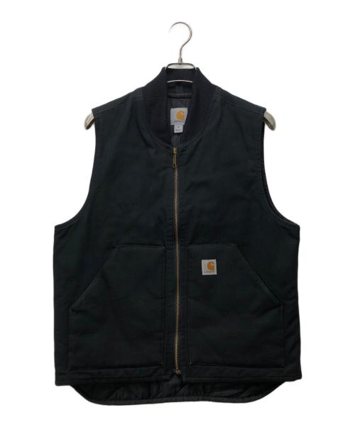 CarHartt（カーハート）CarHartt (カーハート) ダック ワークベスト ブラック サイズ:Mの古着・服飾アイテム