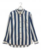 LEVI'S SILVERTABリーバイス シルバータブ）の古着「オーバーサイズ ストライプシャツ」｜ホワイト×ネイビー