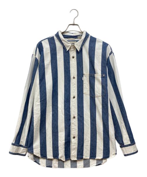 LEVI'S SILVERTAB（リーバイス シルバータブ）LEVI'S SILVERTAB (リーバイス シルバータブ) オーバーサイズ ストライプシャツ ホワイト×ネイビー サイズ:Mの古着・服飾アイテム