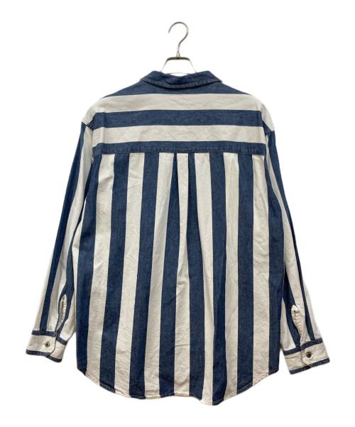 LEVI'S SILVERTAB（リーバイス シルバータブ）LEVI'S SILVERTAB (リーバイス シルバータブ) オーバーサイズ ストライプシャツ ホワイト×ネイビー サイズ:Mの古着・服飾アイテム
