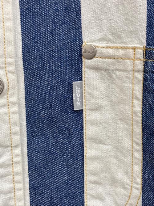 LEVI'S SILVERTAB（リーバイス シルバータブ）LEVI'S SILVERTAB (リーバイス シルバータブ) オーバーサイズ ストライプシャツ ホワイト×ネイビー サイズ:Mの古着・服飾アイテム