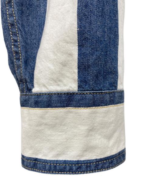 LEVI'S SILVERTAB（リーバイス シルバータブ）LEVI'S SILVERTAB (リーバイス シルバータブ) オーバーサイズ ストライプシャツ ホワイト×ネイビー サイズ:Mの古着・服飾アイテム
