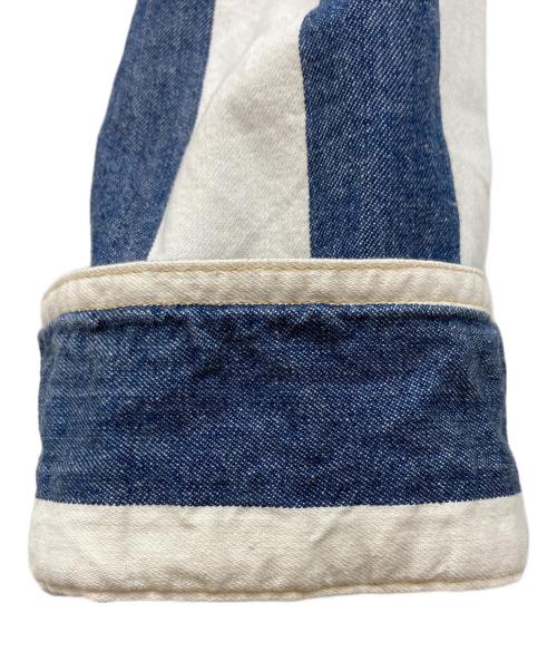 LEVI'S SILVERTAB（リーバイス シルバータブ）LEVI'S SILVERTAB (リーバイス シルバータブ) オーバーサイズ ストライプシャツ ホワイト×ネイビー サイズ:Mの古着・服飾アイテム