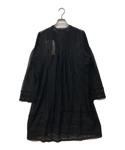 Curensology（カレンソロジー）Curensology (カレンソロジー) メッシュブラウスワンピース ブラック サイズ:FREEの古着・服飾アイテム