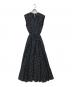 ne quittez pas（ヌキテパ）の古着「C.VOILE DOT PRINT SLEEVELESS DRESS」｜ネイビー