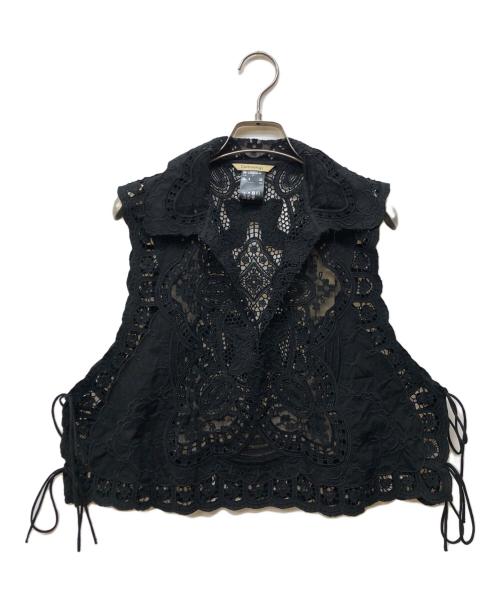 Curensology（カレンソロジー）Curensology (カレンソロジー) エンブロイダリーブラウス ブラック サイズ:F 未使用品の古着・服飾アイテム