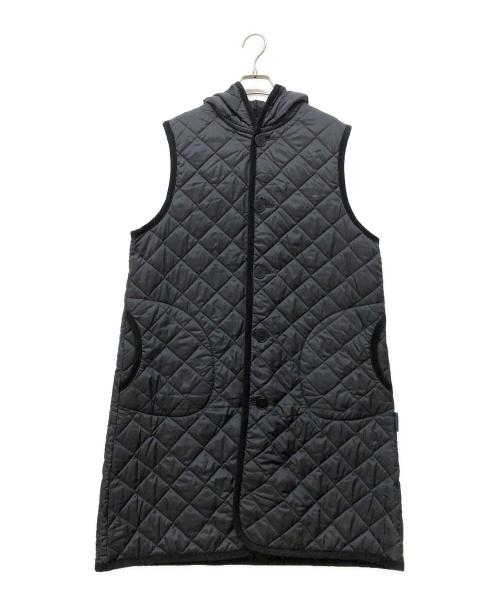 LAVENHAM（ラベンハム）LAVENHAM (ラベンハム) BARTON LONGLINE WOMENS FOOD LONG VEST ブラック サイズ:14（42）の古着・服飾アイテム