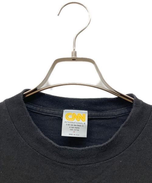 CNN（CNN）CNN (CNN) 90s プリントTシャツ ブラック サイズ:Mの古着・服飾アイテム