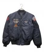 AVIREXアヴィレックス）の古着「TOMCAT MA-1フライトジャケット」｜ネイビー