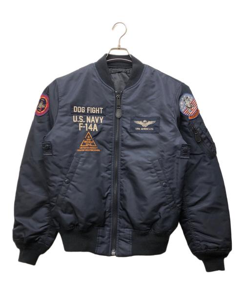 AVIREX（アヴィレックス）AVIREX (アヴィレックス) TOMCAT MA-1フライトジャケット ネイビー サイズ:Lの古着・服飾アイテム