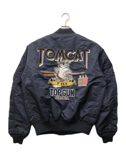 AVIREX（アヴィレックス）AVIREX (アヴィレックス) TOMCAT MA-1フライトジャケット ネイビー サイズ:Lの古着・服飾アイテム