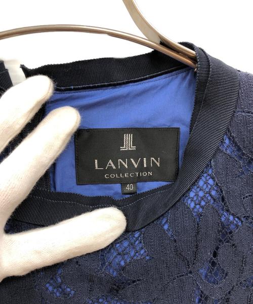 LANVIN COLLECTION（ランバンコレクション）LANVIN COLLECTION (ランバンコレクション) レースワンピース ネイビー サイズ:40の古着・服飾アイテム