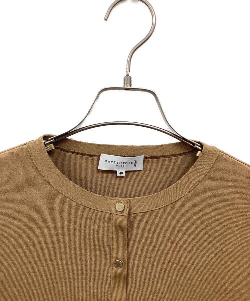 MACKINTOSH LONDON（マッキントッシュ ロンドン）MACKINTOSH LONDON (マッキントッシュ ロンドン) カシミヤブレンドソフトニットカーディガン ベージュ サイズ:40の古着・服飾アイテム