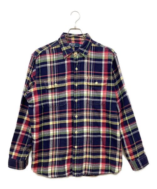 POLO RALPH LAUREN（ポロ・ラルフローレン）POLO RALPH LAUREN (ポロ・ラルフローレン) ネルシャツ ネイビー サイズ:Lの古着・服飾アイテム