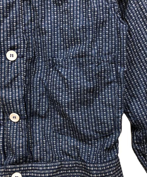 BLACK SIGN（ブラックサイン）BLACK SIGN (ブラックサイン) ストライププリントシャツ インディゴ サイズ:36の古着・服飾アイテム