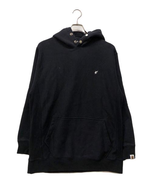 A BATHING APE（アベイシングエイプ）A BATHING APE (アベイシングエイプ) ベイプスター刺繍パーカー ブラック サイズ:XLの古着・服飾アイテム