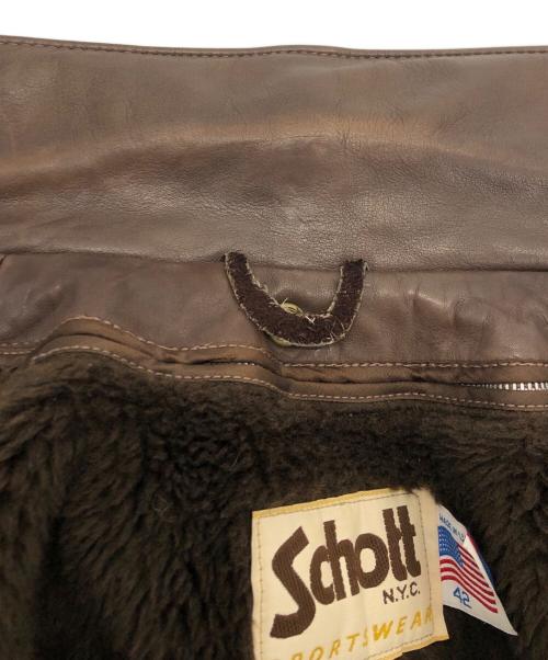 Schott（ショット）Schott (ショット) A-2レザージャケット ブラウン サイズ:42の古着・服飾アイテム