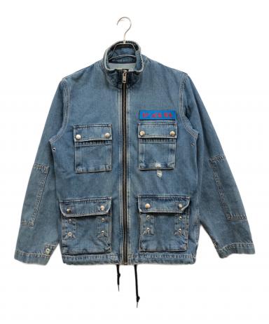 90s DIESEL ディーゼル デニムジャケット イタリア製 Lサイズ 短丈 中古・古着通販】DIESEL (ディーゼル) デニムジャケット ブルー サイズ
