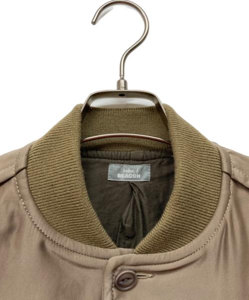 kolor/BEACON（カラービーコン）kolor/BEACON (カラービーコン) サテンミリタリーブルゾン ブラウン サイズ:１の古着・服飾アイテム