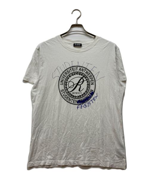 RAF SIMONS（ラフシモンズ）RAF SIMONS (ラフシモンズ) STUDENTEN T SHIRT ホワイト サイズ:Lの古着・服飾アイテム