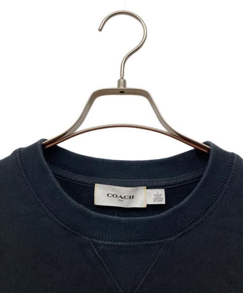 COACH（コーチ）COACH (コーチ) クルーネックスウェット ブラック サイズ:Lの古着・服飾アイテム