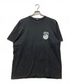 stussyステューシー）の古着「プリントTシャツ」｜ブラック
