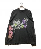 stussyステューシー）の古着「長袖カットソー」｜ブラック