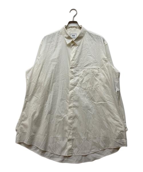 Y-3（ワイスリー）Y-3 (ワイスリー) ジップデザインロングシャツ ホワイト サイズ:Lの古着・服飾アイテム