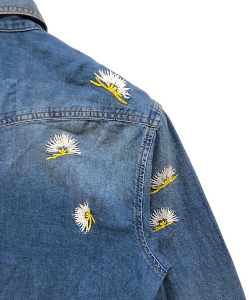 DIESEL（ディーゼル）DIESEL (ディーゼル) 刺繍デニムウエスタンシャツ インディゴ サイズ:Mの古着・服飾アイテム