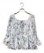 Rirandture×LAURA ASHLEYリランドチュール×ローラ アシュレイ）の古着「花柄ブラウス」｜スカイブルー