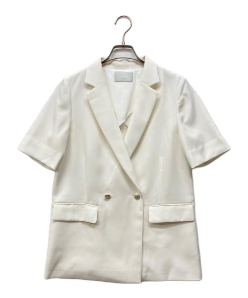 CELFORD（セルフォード）CELFORD (セルフォード) ハーフスリーブダブルジャケット ホワイト サイズ:36の古着・服飾アイテム