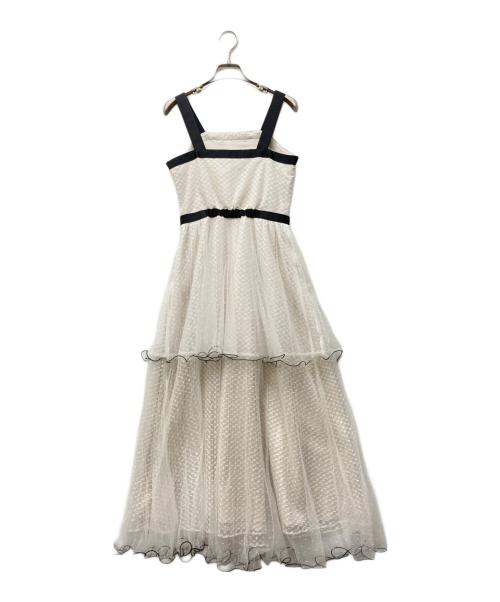 CELFORD（セルフォード）CELFORD (セルフォード) チュールティアードロングドレス ホワイト サイズ:36 未使用品の古着・服飾アイテム