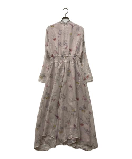 CELFORD（セルフォード）CELFORD (セルフォード) フラワープリントボウタイワンピース ピンク サイズ:38の古着・服飾アイテム