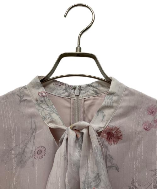 CELFORD（セルフォード）CELFORD (セルフォード) フラワープリントボウタイワンピース ピンク サイズ:38の古着・服飾アイテム
