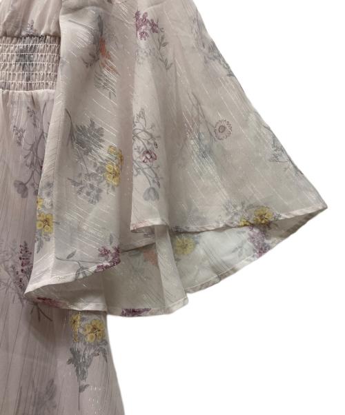 CELFORD（セルフォード）CELFORD (セルフォード) フラワープリントボウタイワンピース ピンク サイズ:38の古着・服飾アイテム
